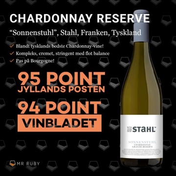 2018 Sonnenstuhl Chardonnay Grande Reserve, Stahl, Franken, Tyskland